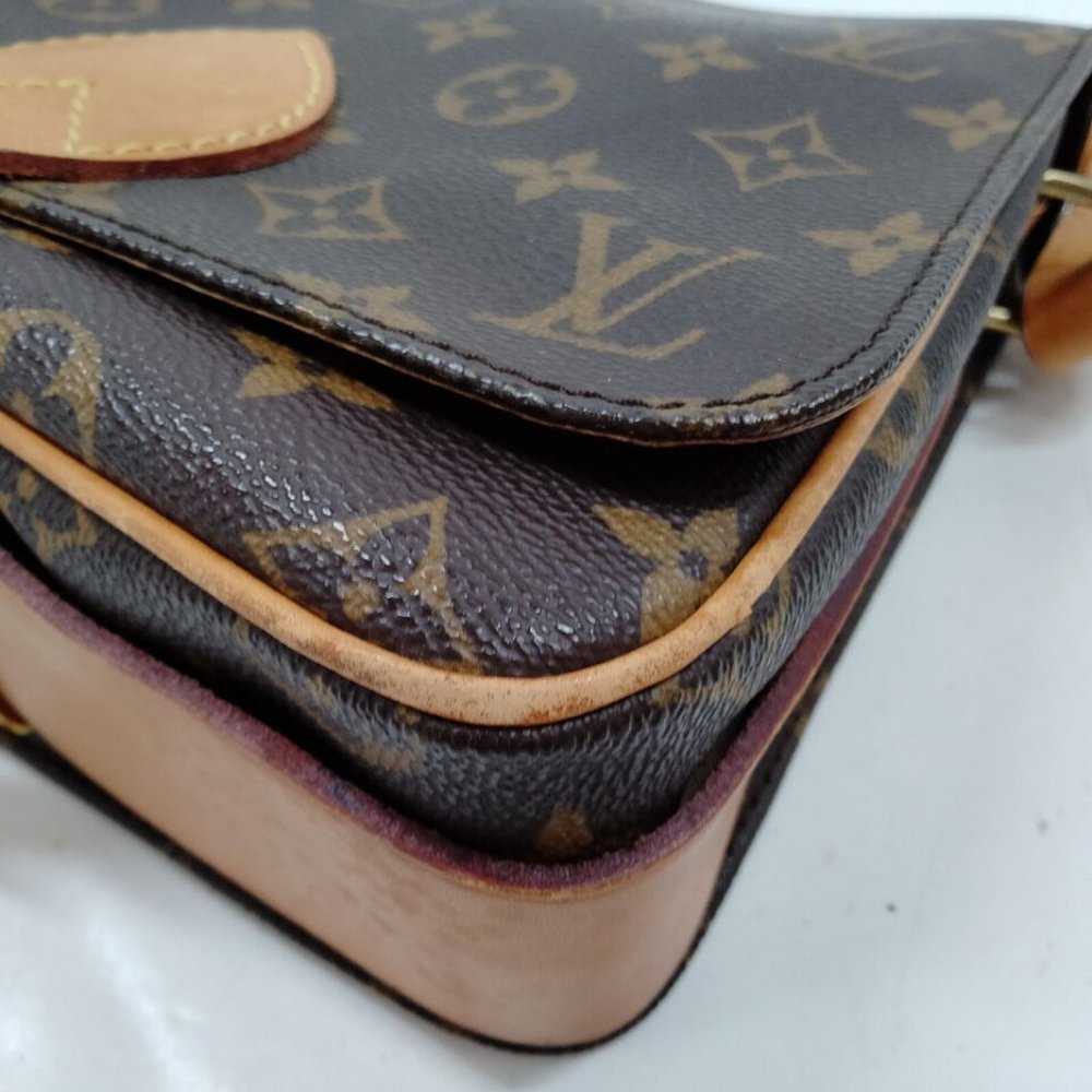 100% Authentic Louis Vuitton Cartouchiere MM Brown Monogram Crossbody Bag - Picture 5 of 9